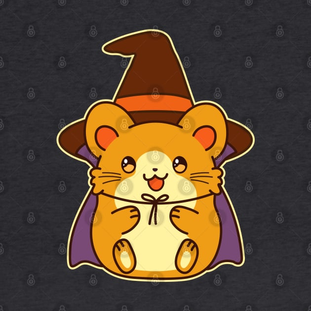 Cute Hamster Wizard Kawaii Anime Halloween by Cuteness Klub